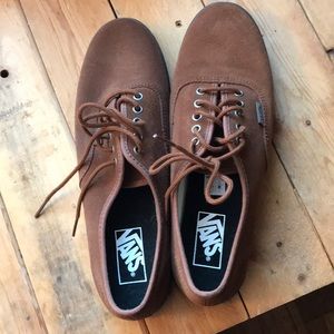 Women’s brown suede vans